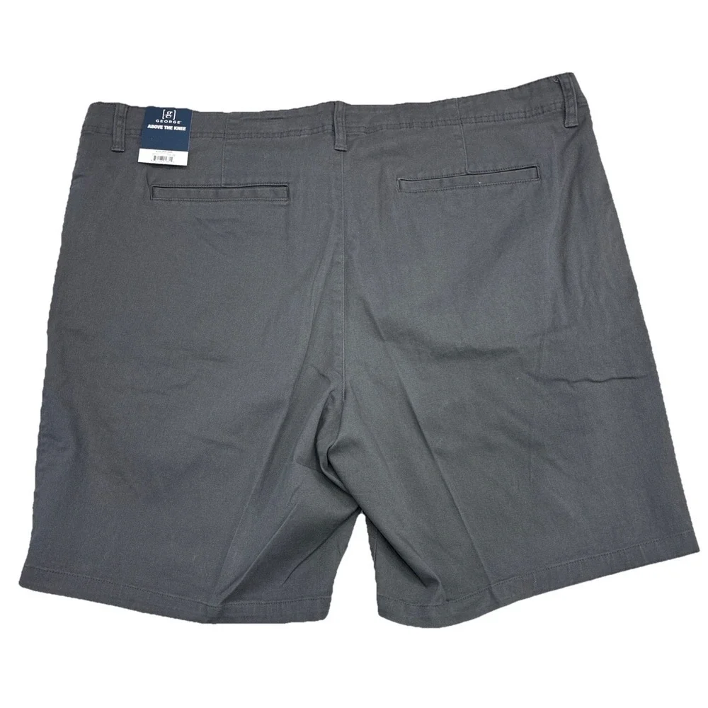 Men's Shorts Size 46 George‎ Zip Charcoal Sky Gray Above The Knee 9